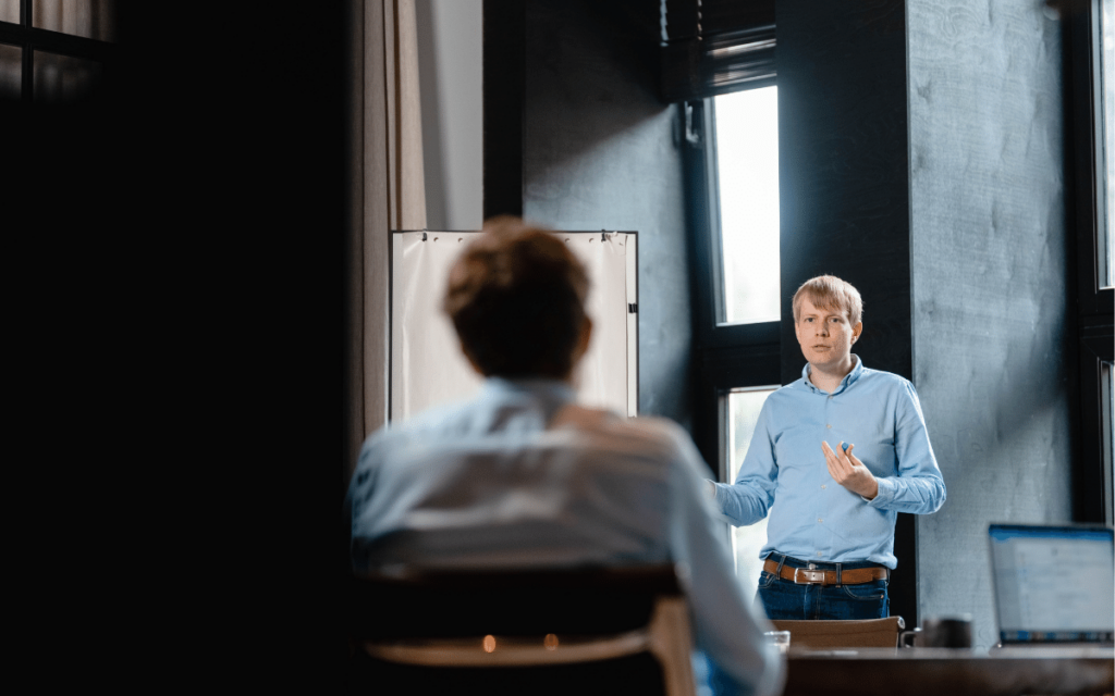 CEO presenting