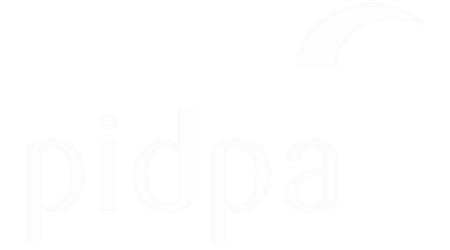 Logo of pidpa, featuring the word "pidpa" in lowercase letters with a stylized symbol nearby.