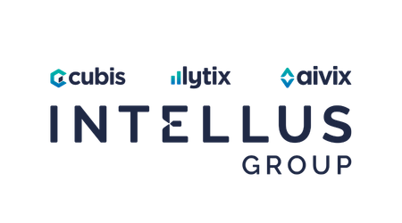 Logo of Intellus Group, featuring the names Cubis, Lytix, and Aivix in stylized text.